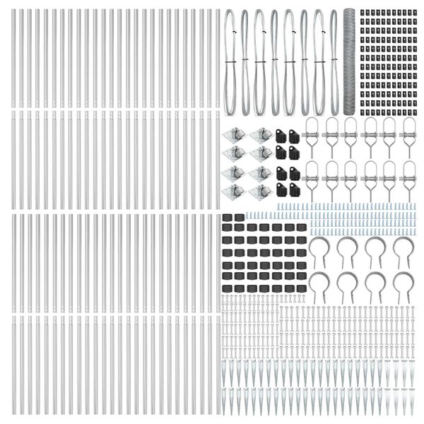vidaXL Palo della recinzione Argento 100 x 1,2 m (rete da 36 mm)