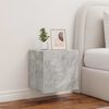 vidaXL Mobili TV a Parete con Luci LED 2pz Grigio Cemento 40,5x35x40cm