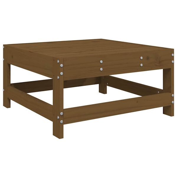 vidaXL Sgabello da Giardino con Cuscino Ambra Legno Massello di Pino