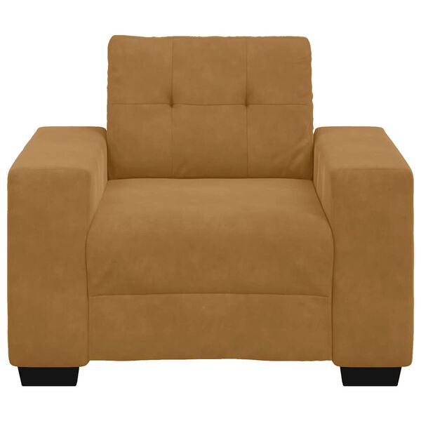 vidaXL Divano Sedia Marrone 60 cm Velluto