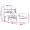 vidaXL Letto senza Materasso Marrone Cera 75x190 cm in Legno di Pino