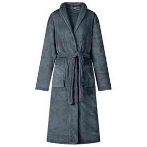 vidaXL Accappatoio senza Cappuccio Blu navy s Flanella