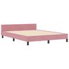 vidaXL Letto a molle con testiera Rosa 140 x 200 cm Velluto