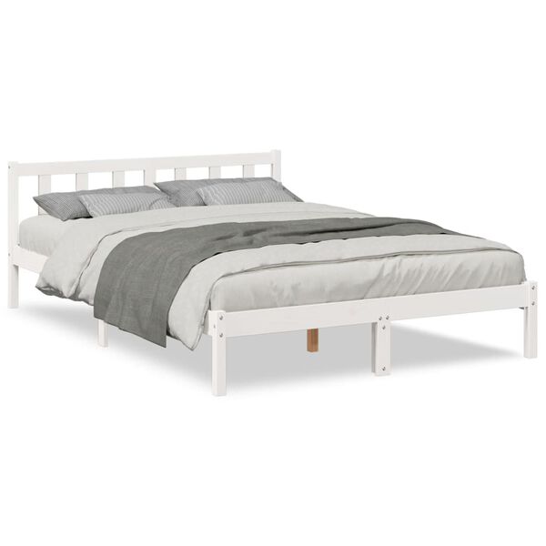 vidaXL Letto Extra Lungo senza Materasso Bianco 140x220 cm in Pino