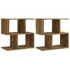 vidaXL Comodini Rovere Fumo 2pz 50x30x51,5 cm in Legno Multistrato