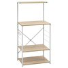 vidaXL Mobile Microonde Bianco Rovere 60x39,6x123cm Legno Multistrato