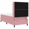 vidaXL Letto a molle con materasso con led Rosa 90 x 190 cm Velluto
