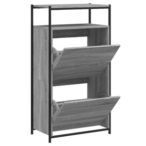 vidaXL Scarpiera Grigio Sonoma 60x34x112 cm in Legno Multistrato