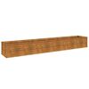 vidaXL Letto rialzato da giardino 291x50x36 cm in acciaio Corten