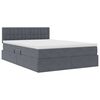 vidaXL Letto con contenitore e LED Grigio scuro 140 x 190 cm Velluto