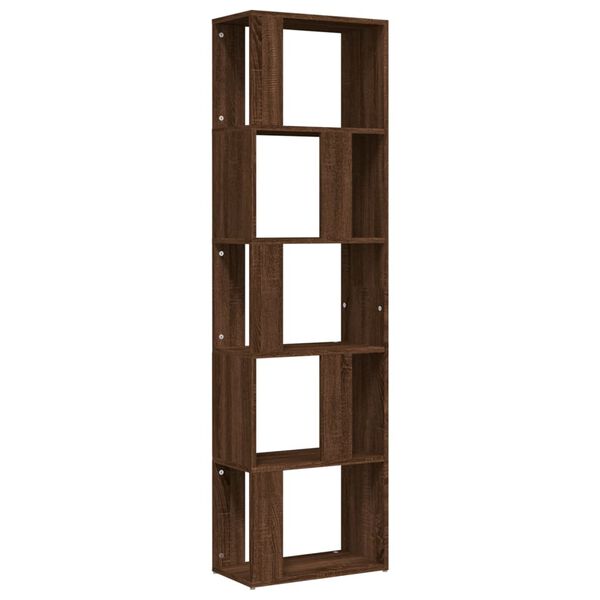 vidaXL Libreria Rovere Marrone 45x24x160 cm in Legno Multistrato