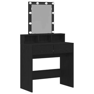vidaXL Tavolo da Trucco Rovere nero 80 x 41 x 144.5 cm