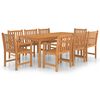 vidaXL Set da pranzo da giardino 9 pz 200x100 cm in legno massello di teak