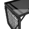 vidaXL Tavolo da Esterno Nero 80 x 40 x 40 cm Rattan PE e Vetro