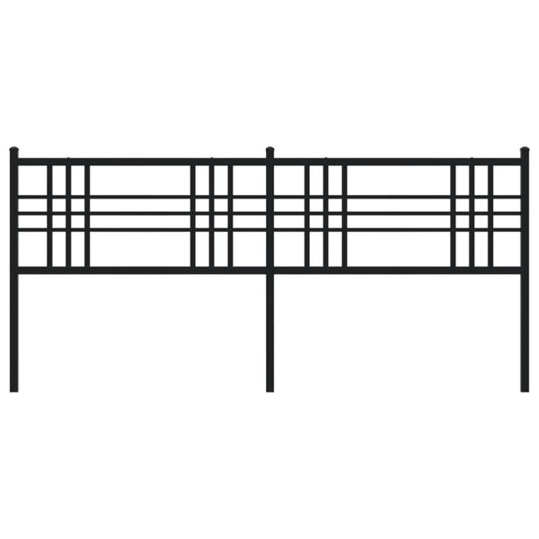 vidaXL Testiera di Ricambio in Metallo Nero 180 cm