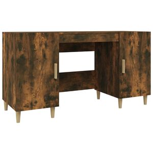 vidaXL Scrivania Rovere Fumo 140x50x75 cm in Legno Multistrato