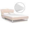 vidaXL Letto con Materasso Tessuto Beige 140x200 cm