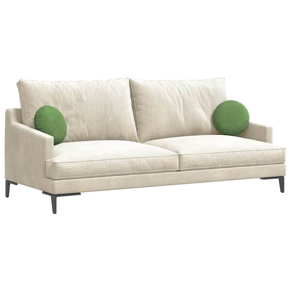 vidaXL Cuscini per Seduta 2 pcs Verde chiaro Ø 40 x 13 cm Velluto