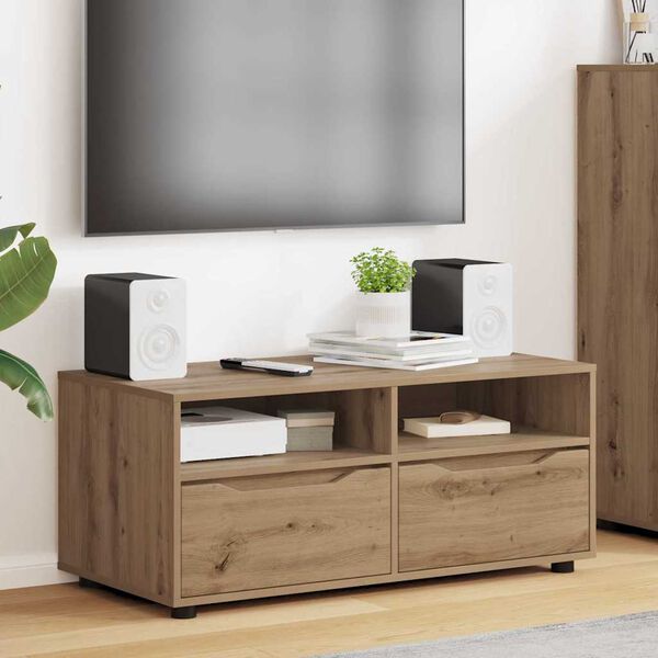 vidaXL Mobile TV Rovere artigianale 100 x 48 x 43 cm Legno multistrato
