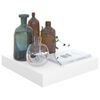 vidaXL Scaffali a Parete 2 pz Bianco Lucido 23x23,5x3,8 cm in MDF