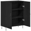 vidaXL Credenza Rovere Nero 69,5 x 34 x 90 cm Legno multistrato