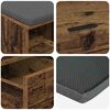 vidaXL Panca per ingresso con cuscino Legno vecchio 60 x 38 x 46 cm