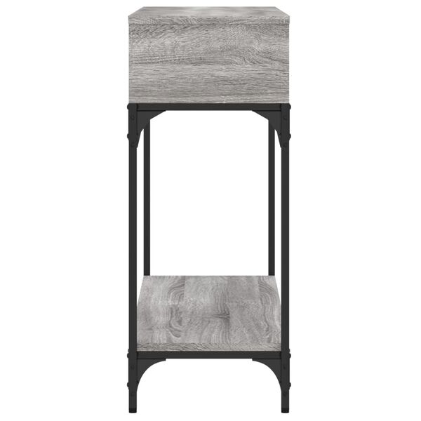 vidaXL Tavolino Consolle Grigio Sonoma 100x30,5x75cm Legno Multistrato