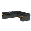 vidaXL Patio Sofa Set 10-Posti Black
