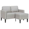 vidaXL Divano 2 Posti con Chaise a L Grigio Nuvola 125 cm in Tessuto