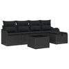 vidaXL Set Divano da Giardino 6 pz Poly Rattan