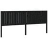 vidaXL Testiera per Letto Nera 205,5x4x100cm in Legno Massello di Pino