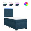 vidaXL Giroletto a Molle con Materasso Blu 80x200 cm in Velluto