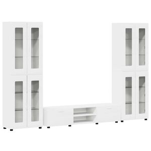 vidaXL Set mobile TV con cassetto FLORIN Bianco Legno multistrato