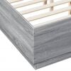 vidaXL Giroletto Luci LED Grigio Sonoma 135x190 cm Legno Multistrato
