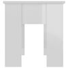 vidaXL Tavolino Salotto Bianco Lucido 101x49x52 cm Legno Multistrato