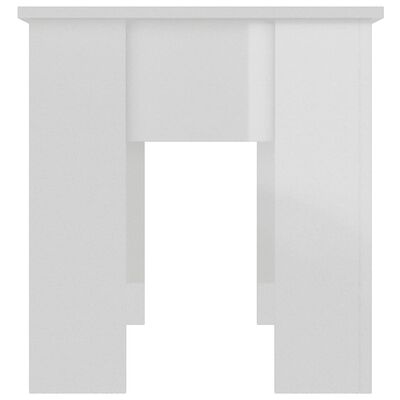 vidaXL Tavolino da Salotto Bianco Lucido 101x49x52 cm Legno Compensato