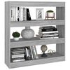 vidaXL Libreria/Divisorio Grigio Sonoma 100x30x103 cm