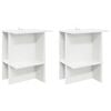 vidaXL Tavolino da salotto 2 pcs Bianco 40 x 30 x 49 cm