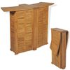 vidaXL Tavolo da Bar Pieghevole 155x53x105 cm in Massello di Teak