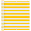 vidaXL Schermo da balcone Giallo e Bianco 110 x 1000 cm Tessuto Oxford