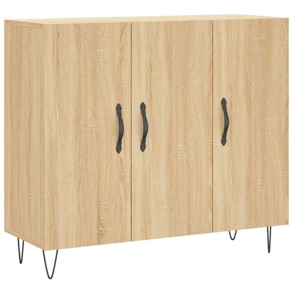 vidaXL Credenza Rovere Sonoma 90x34x80 cm in Legno Multistrato