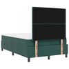 vidaXL Letto a molle con materasso Verde Scuro 120 x 200 cm Velluto