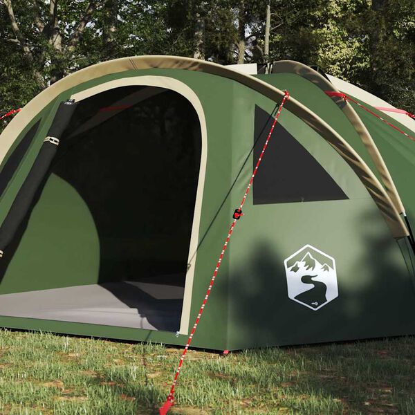 vidaXL Tenda da campeggio Verde 308 x 268 x 130 cm Poliestere