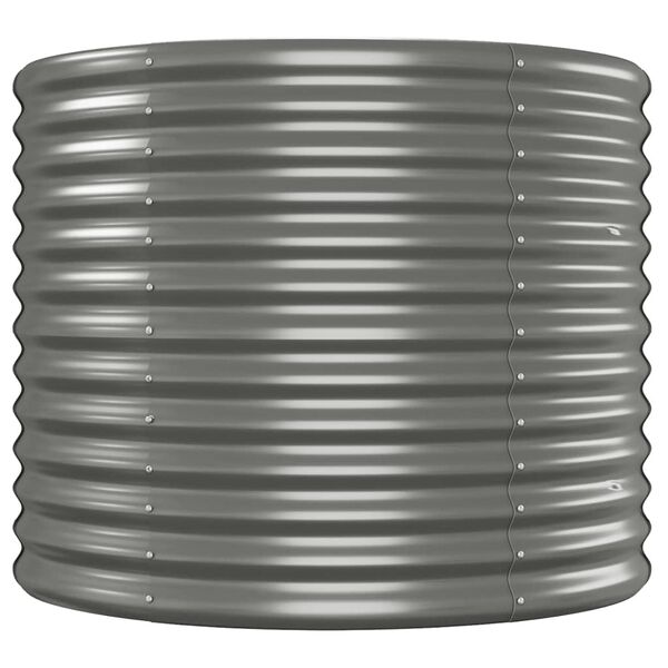 vidaXL Letto Giardino Acciaio Verniciato a Polvere 620x80x68 cm Grigio