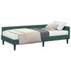 vidaXL Struttura Letto Angolare con Materasso Altro 2 pz Verde Velluto