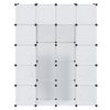 vidaXL Armadietto Modulare 14 Scomparti Bianco 37 x 146 x 180,5 cm