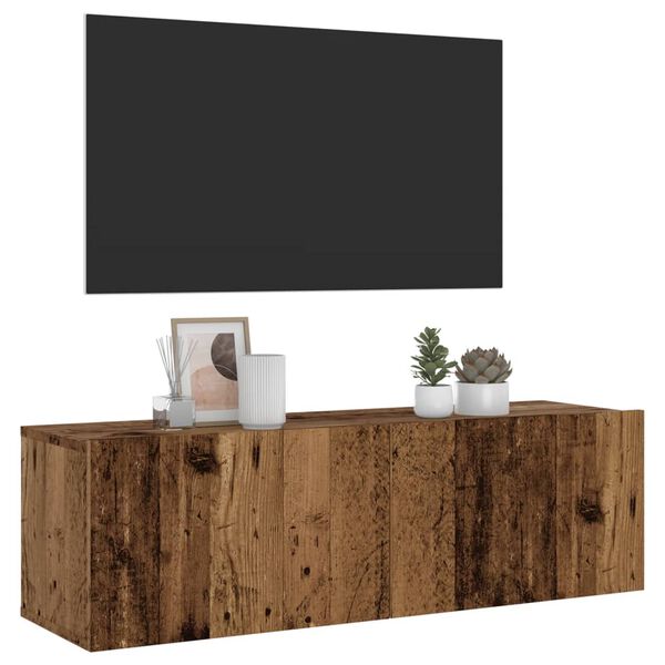 vidaXL Mobile TV a Parete Legno Antico 100x30x30 cm in Truciolato