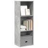 vidaXL Libreria Grigio Cemento 40x30x114 cm in Legno Multistrato