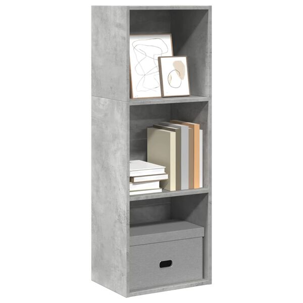 vidaXL Libreria Grigio Cemento 40x30x114 cm in Legno Multistrato