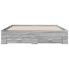 vidaXL Giroletto Cassetti Grigio Sonoma 140x200 cm Legno Multistrato